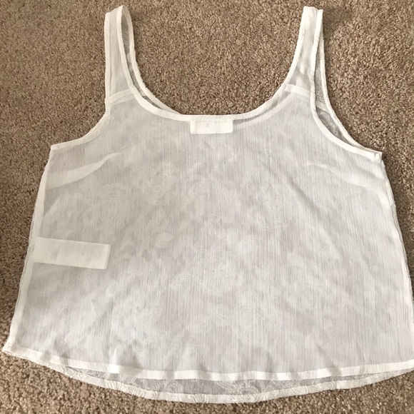 SOLD Abercrombie & Fitch SOLD See Through White Tank Top - Picture 6 of 6